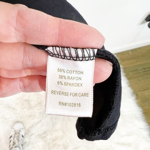 GARNET HILL BLACK KIMONO SLEEVE V-NECK DRESS WOMENS SZ XS - Picture 4 of 5